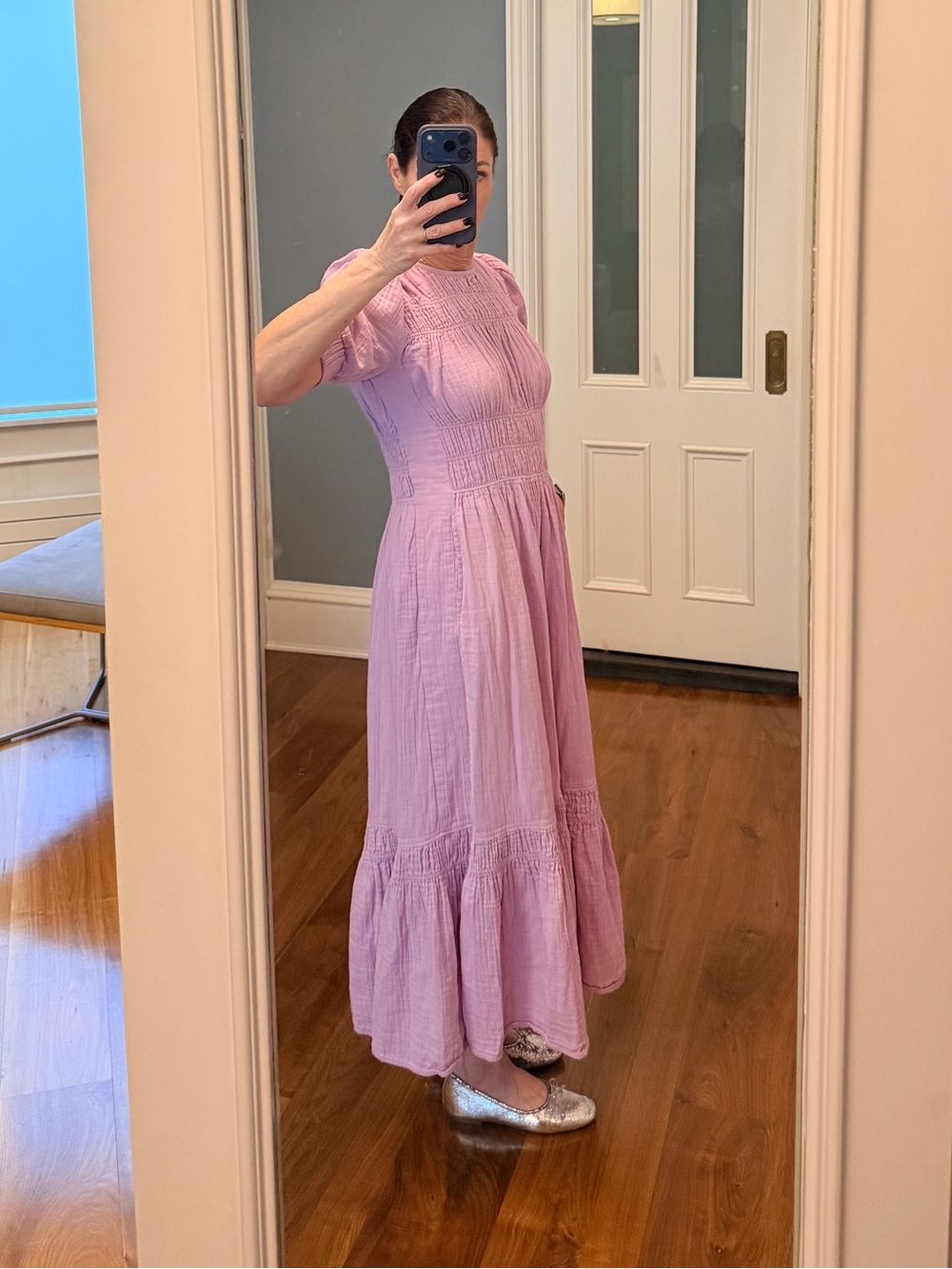ME+EM Lavender Smocked Midi Dress - Women - Picture 2 of 8